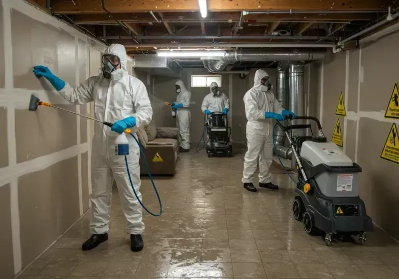 Basement Moisture Removal and Structural Drying process in Indio, CA